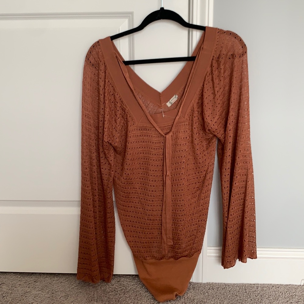 Burnt Orange Free People Bodysuit